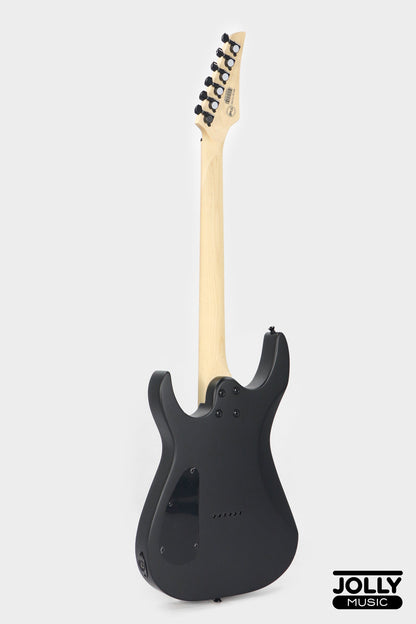 JCraft Bushido X Series BX6-1 Super S-Style Electric Guitar - Satin Black