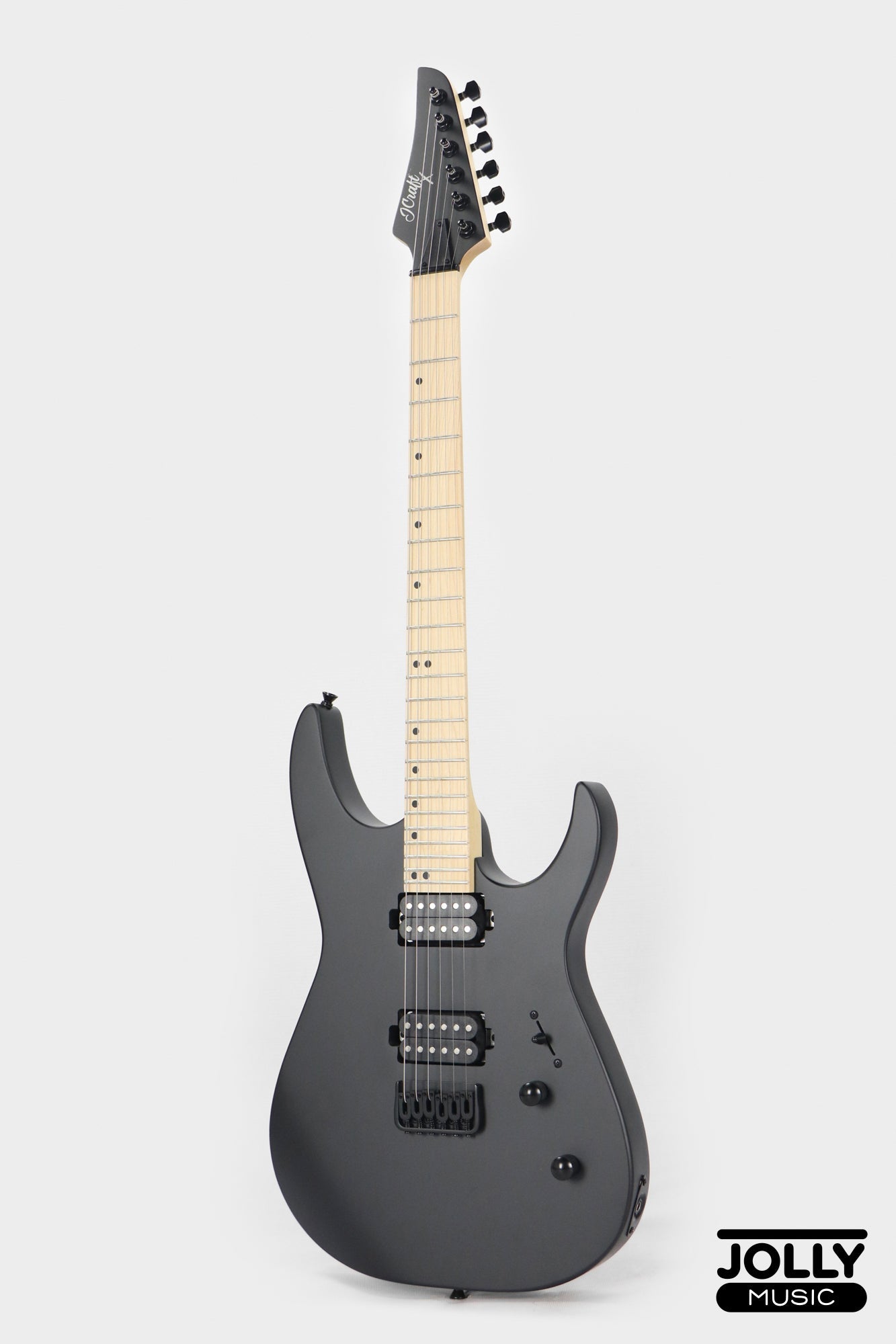 JCraft Bushido X Series BX6-1 Super S-Style Electric Guitar - Satin Black