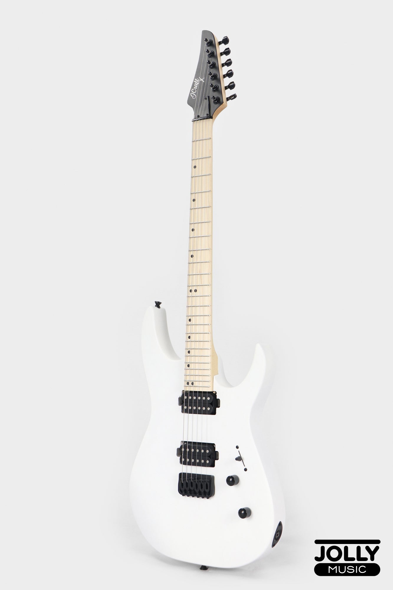 JCraft Bushido X Series BX6-1 Super S-Style Electric Guitar - Satin White