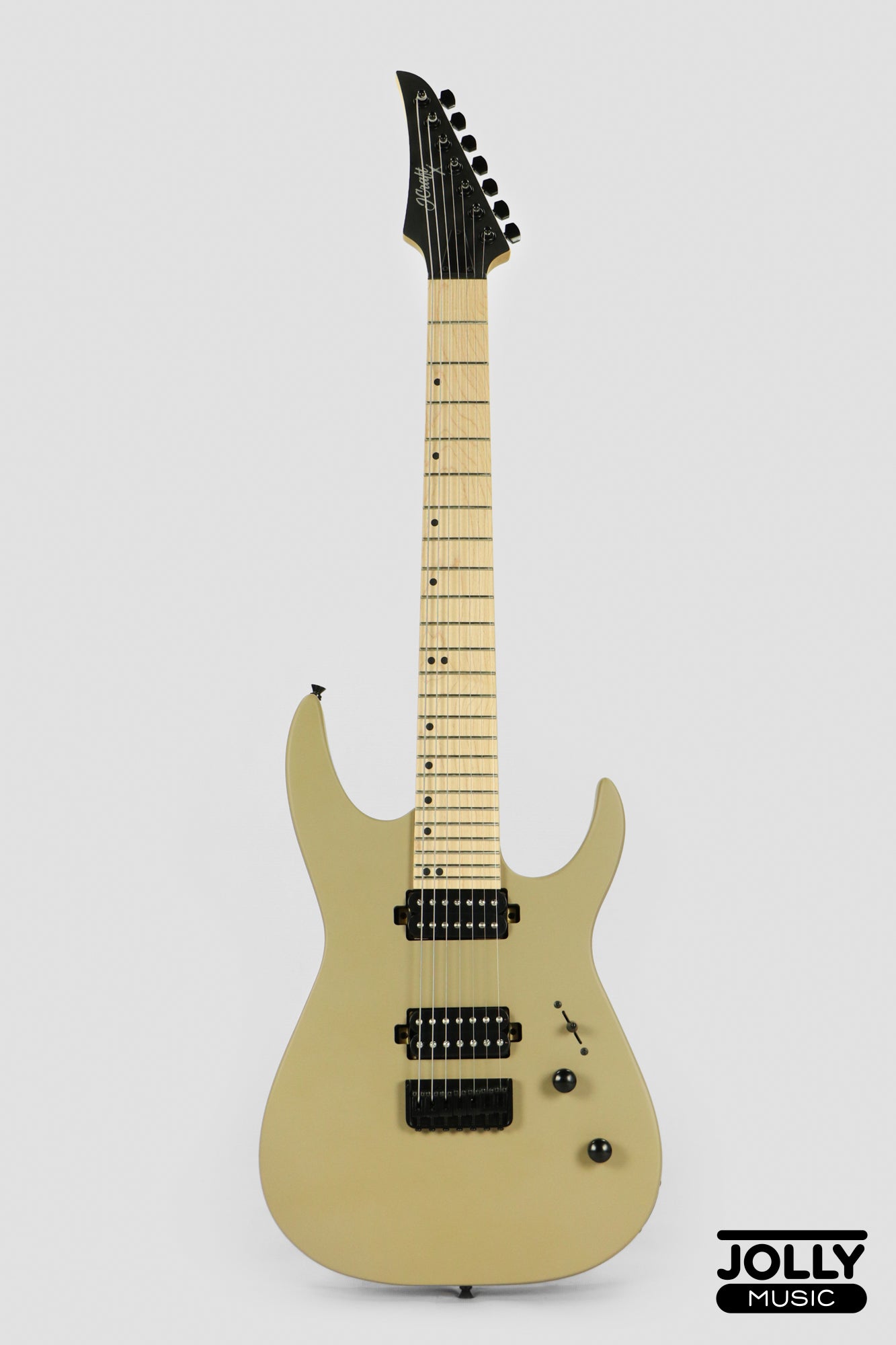 JCraft X Series Bushido BX7-1T 7-String Super S-Style Electric Guitar - Satin Sandstorm