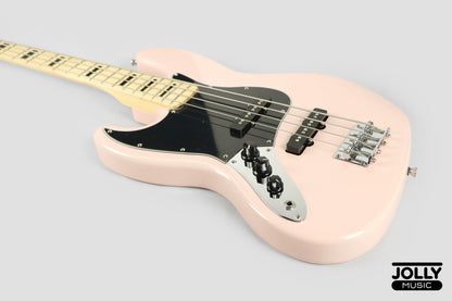 JCraft JB-1 Left Handed J-Offset 4-String Bass Guitar with Gigbag - Shell Pink