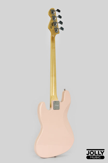 JCraft JB-1 J-Offset 4-String Bass Guitar with Gigbag - Shell Pink