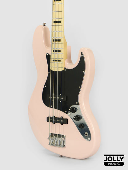 JCraft JB-1 J-Offset 4-String Bass Guitar with Gigbag - Shell Pink