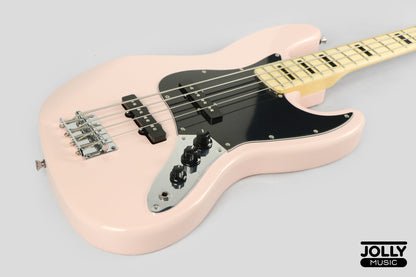 JCraft JB-1 J-Offset 4-String Bass Guitar with Gigbag - Shell Pink