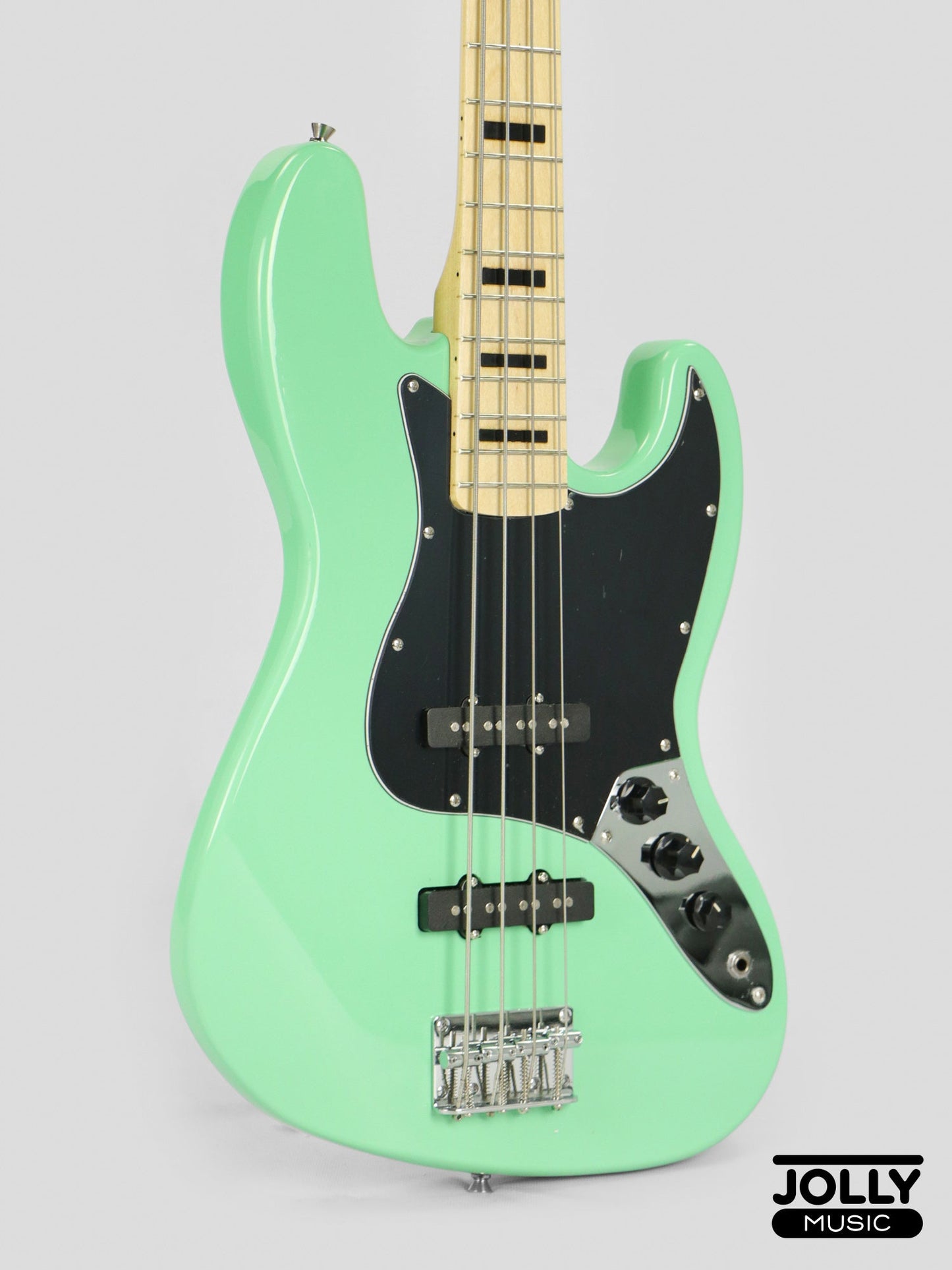 JCraft JB-1 J-Offset 4-String Bass Guitar with Gigbag - Surf Green