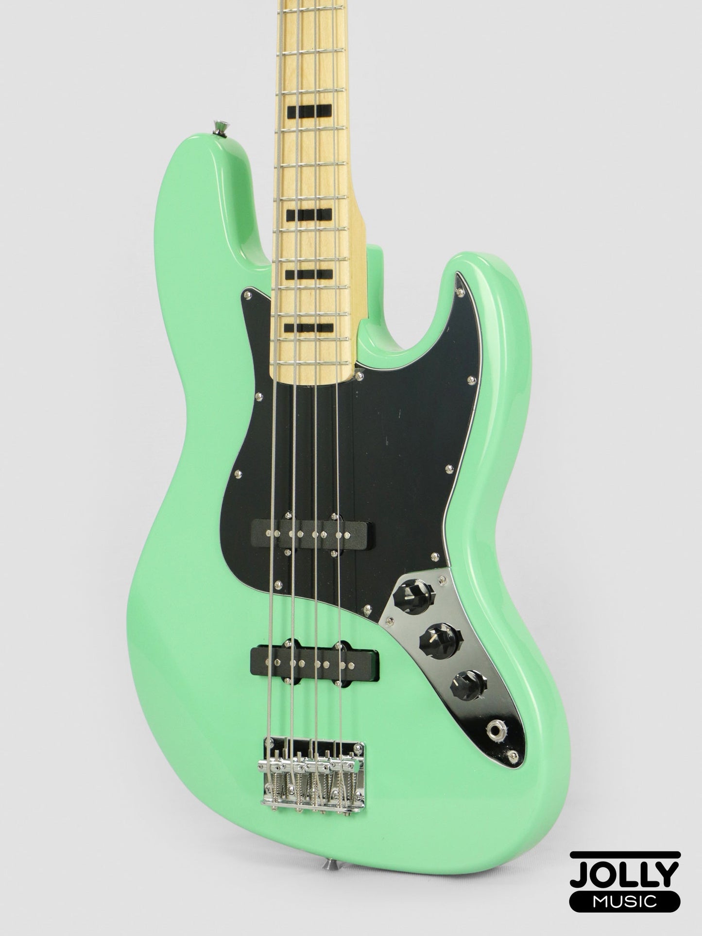 JCraft JB-1 J-Offset 4-String Bass Guitar with Gigbag - Surf Green