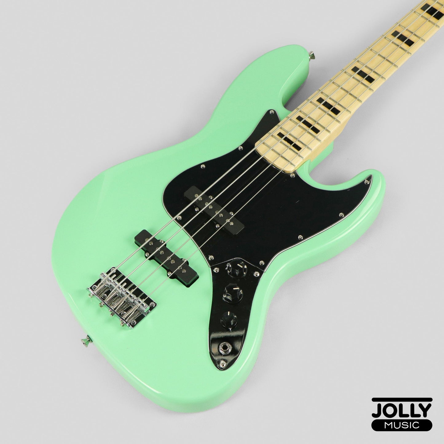 JCraft JB-1 J-Offset 4-String Bass Guitar with Gigbag - Surf Green