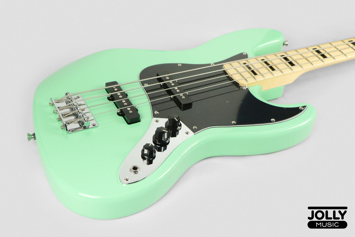 JCraft JB-1 J-Offset 4-String Bass Guitar with Gigbag - Surf Green