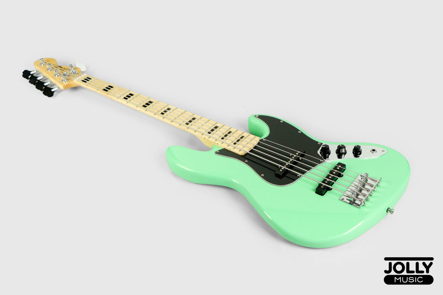 JCraft JB-1 J-Offset 5-String Bass Guitar with Gigbag - Surf Green