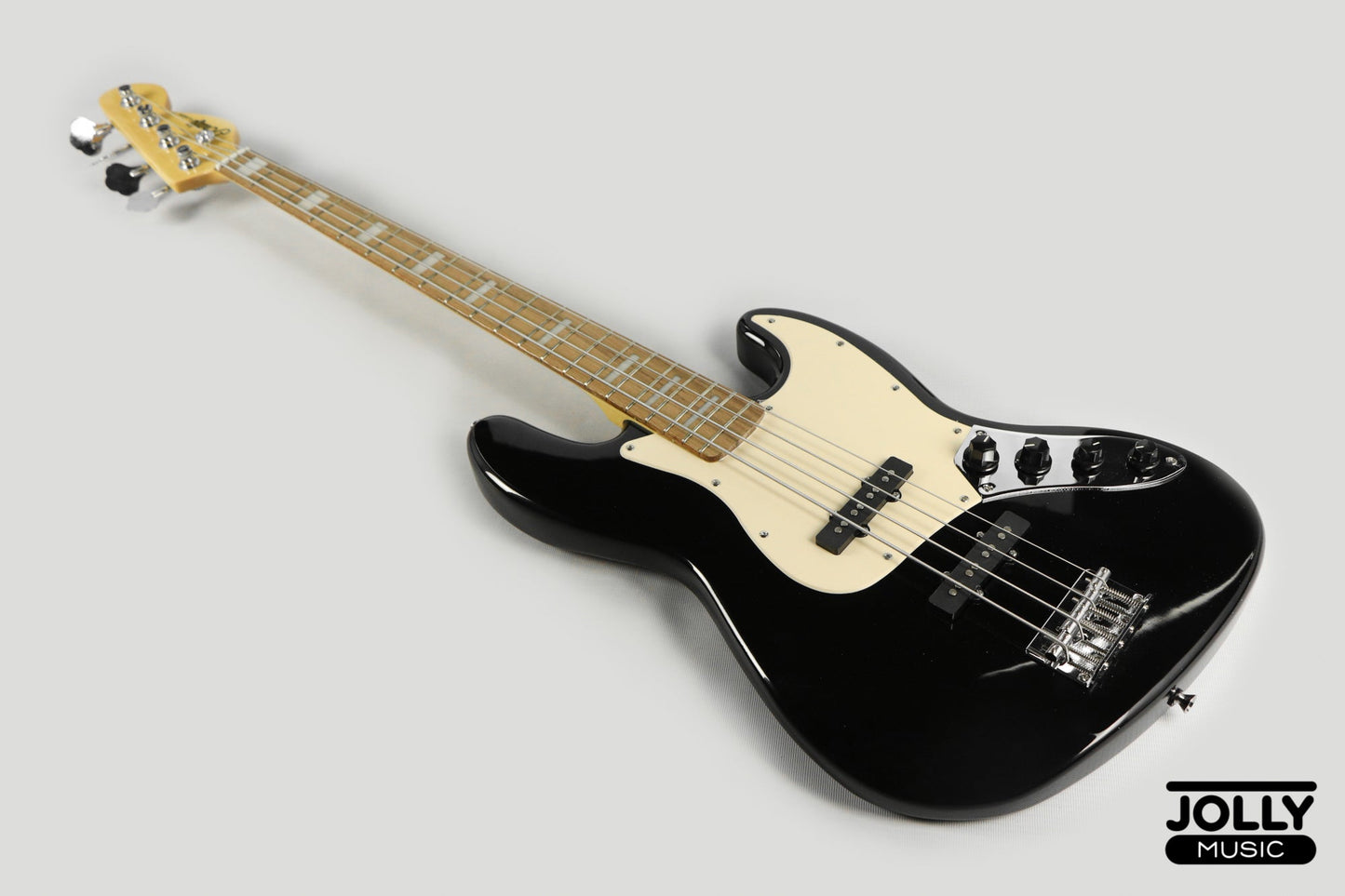 JCraft JB-2A J-Offset 4-String Bass Guitar - Black