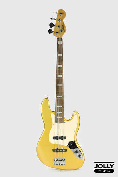 JCraft JB-2A J-Offset 5-String Bass Guitar - Metallic Gold