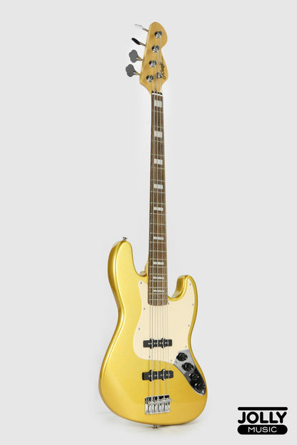 JCraft JB-2A J-Offset 5-String Bass Guitar - Metallic Gold