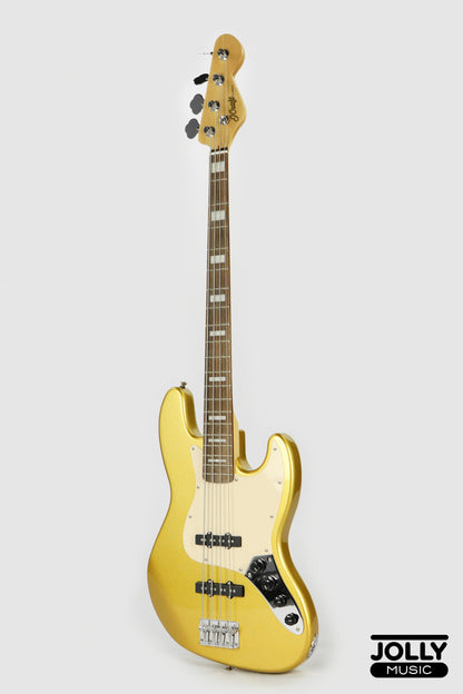 JCraft JB-2A J-Offset 5-String Bass Guitar - Metallic Gold