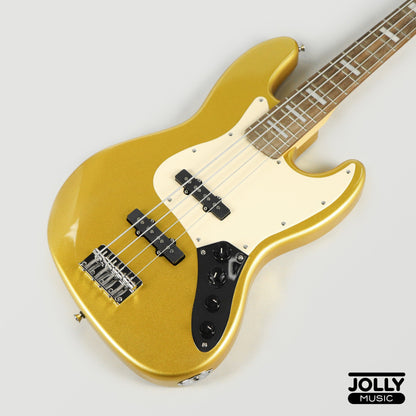 JCraft JB-2A J-Offset 5-String Bass Guitar - Metallic Gold