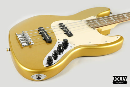 JCraft JB-2A J-Offset 5-String Bass Guitar - Metallic Gold