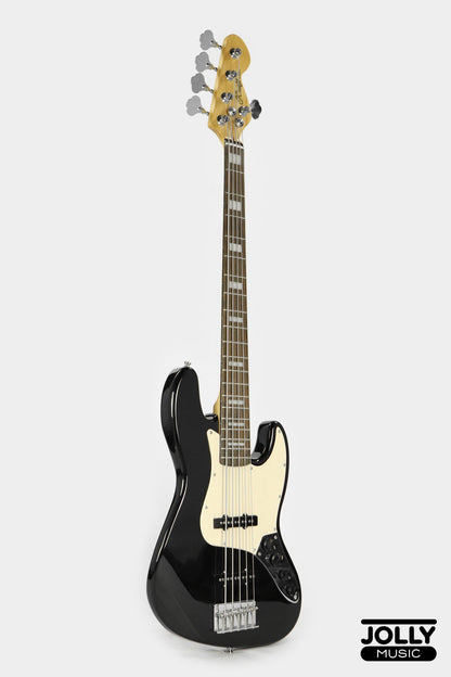 JCraft JB-2A J-Offset 5-String Bass Guitar - Black