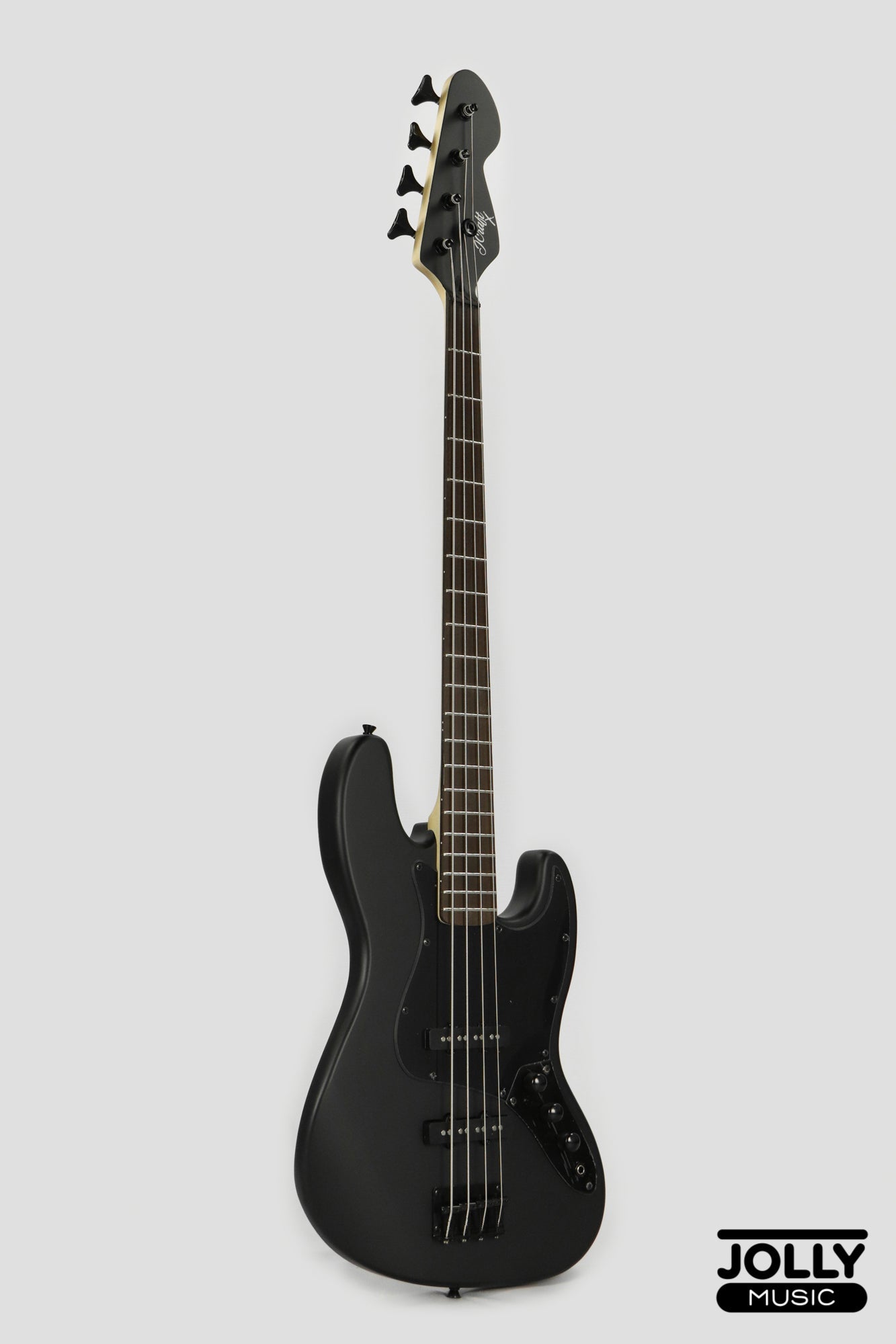 JCraft X Series JBX-1 Offset 4-String Bass Guitar -  Matte Black