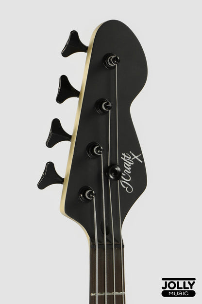 JCraft X Series JBX-1 Offset 4-String Bass Guitar -  Matte Black