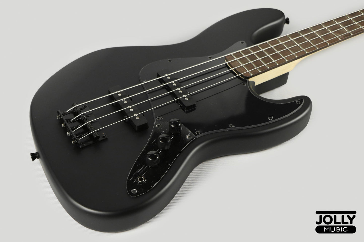 JCraft X Series JBX-1 Offset 4-String Bass Guitar -  Matte Black