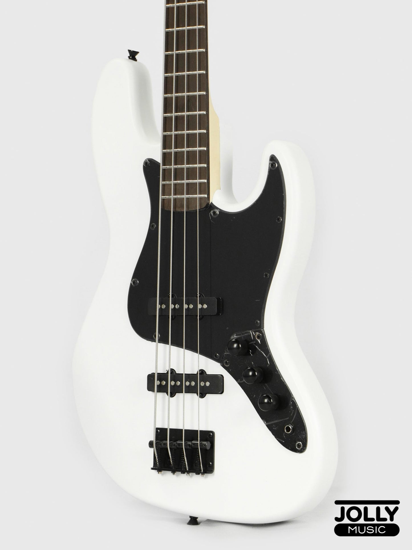 JCraft X Series JBX-1 Offset 4-String Bass Guitar -  White