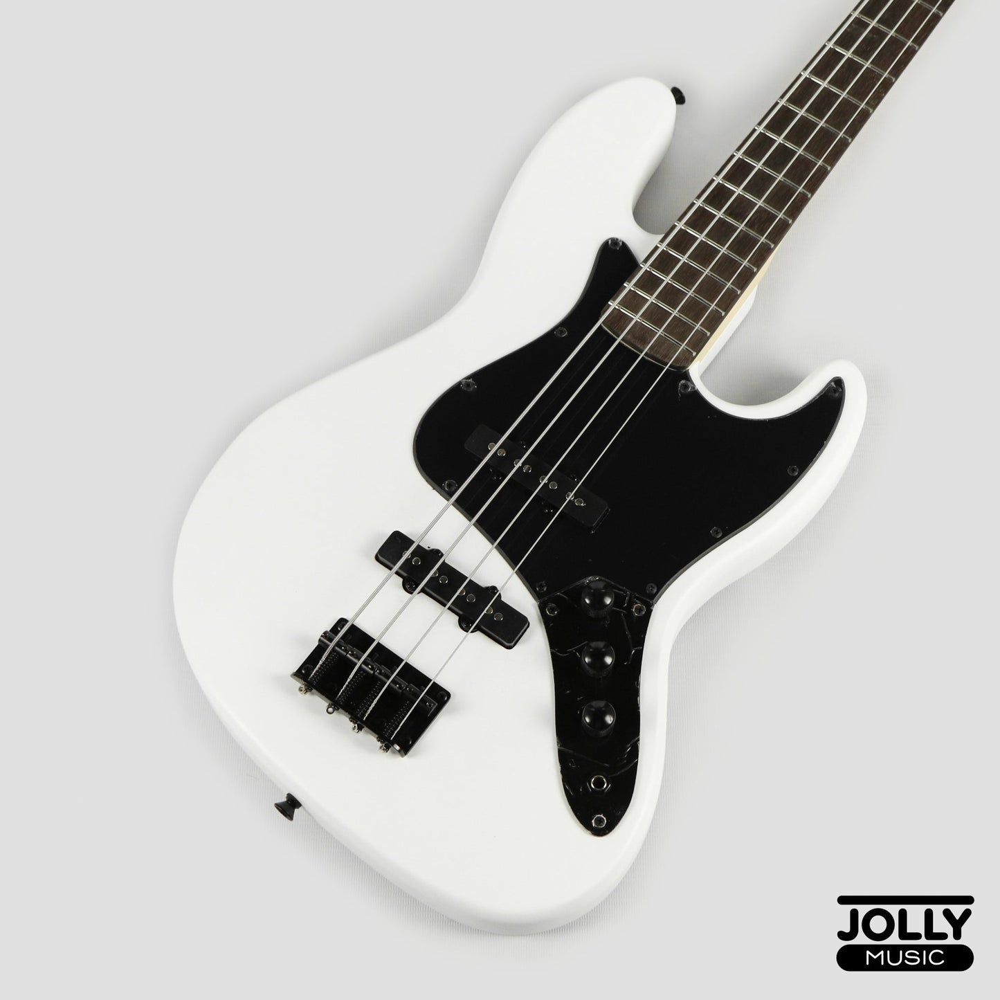 JCraft X Series JBX-1 Offset 4-String Bass Guitar -  White