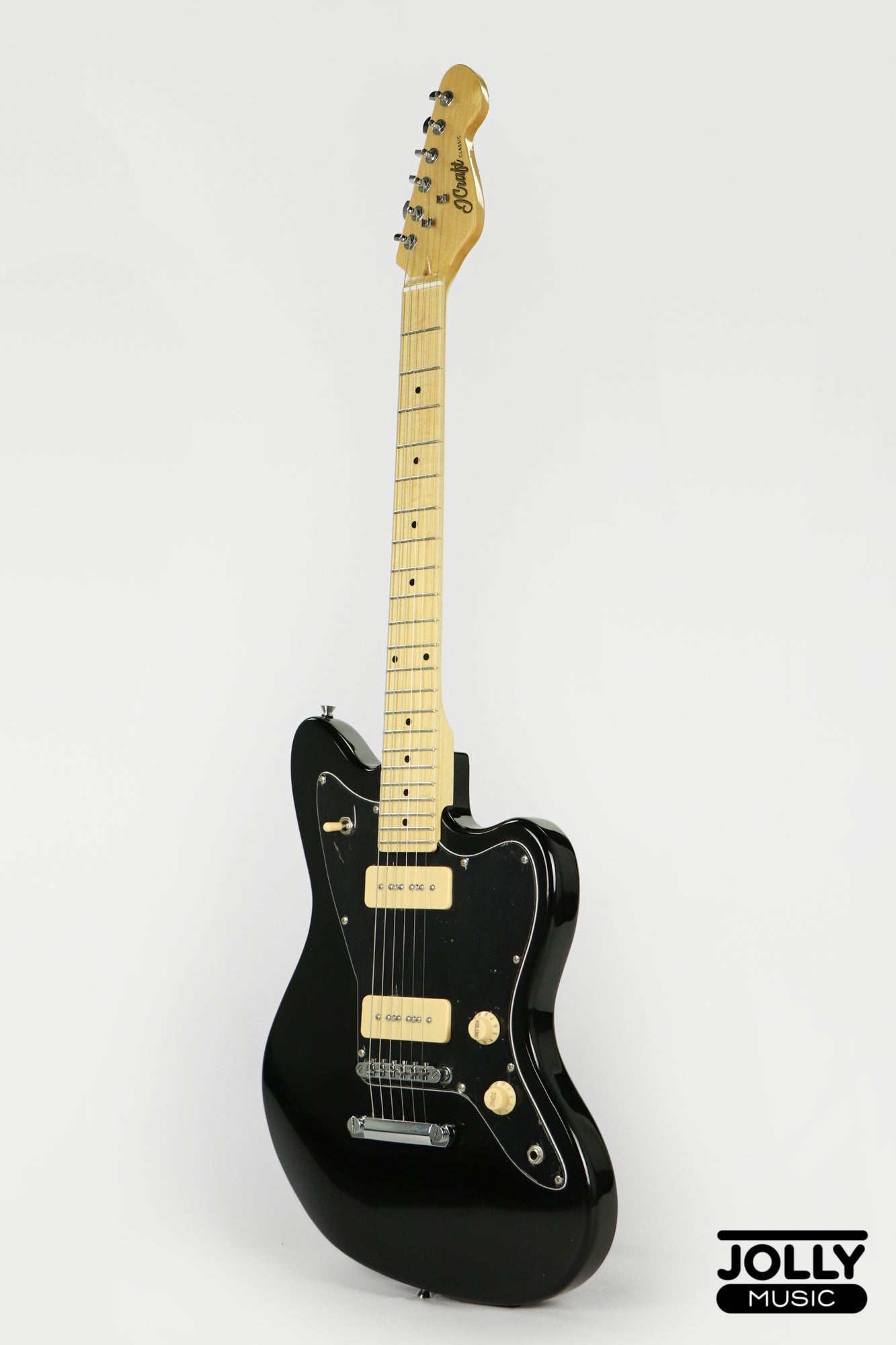 JCraft JZ-1 Offset Electric Guitar - Black