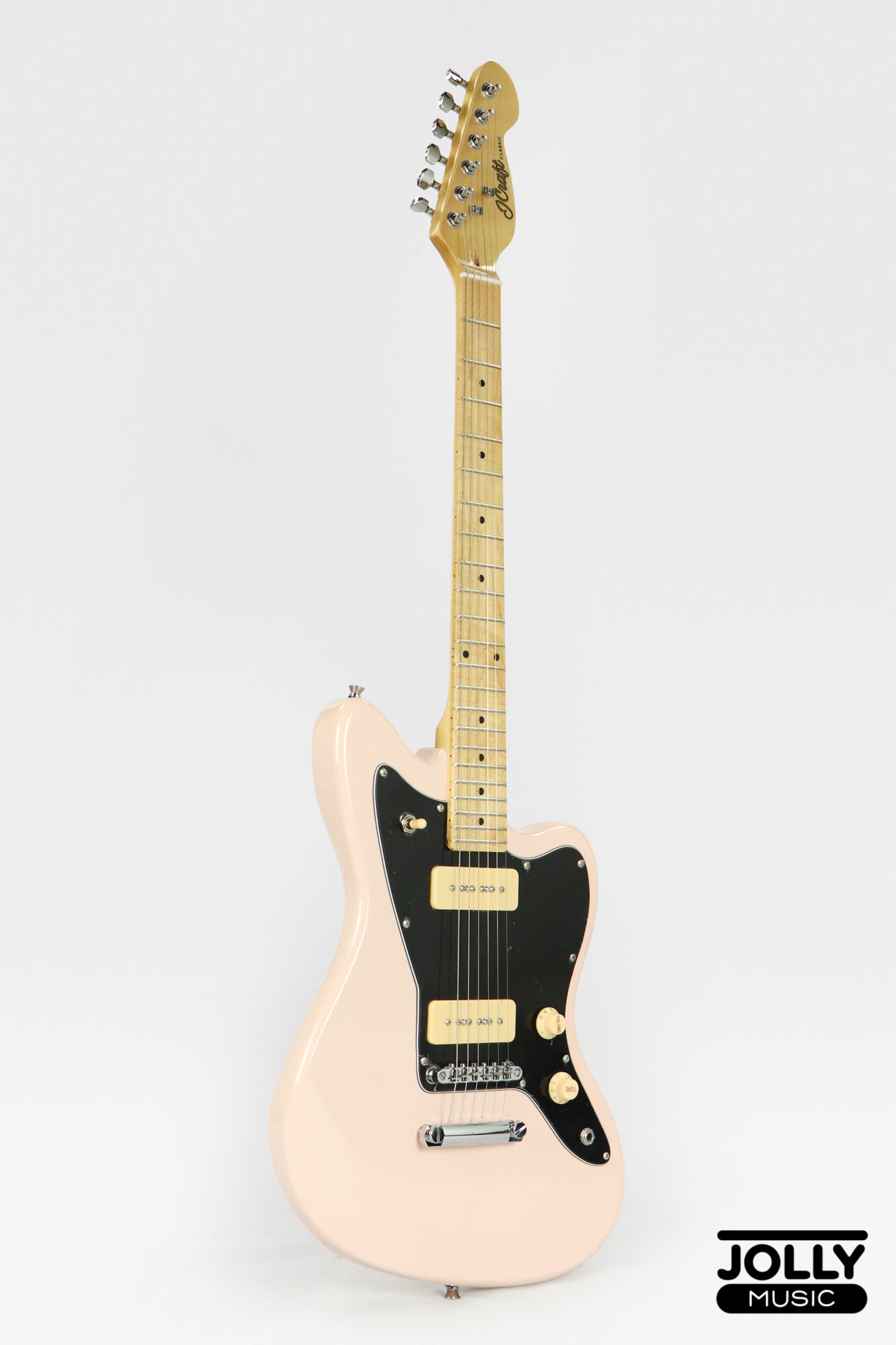 JCraft JZ-1 Offset Electric Guitar - Shell Pink