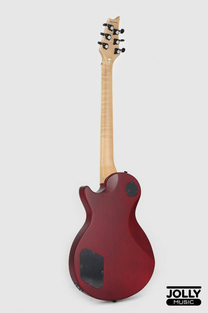 JCraft X LPX-24 Archtop Single Cut Stainless Steel Frets Electric Guitar - Blood Red