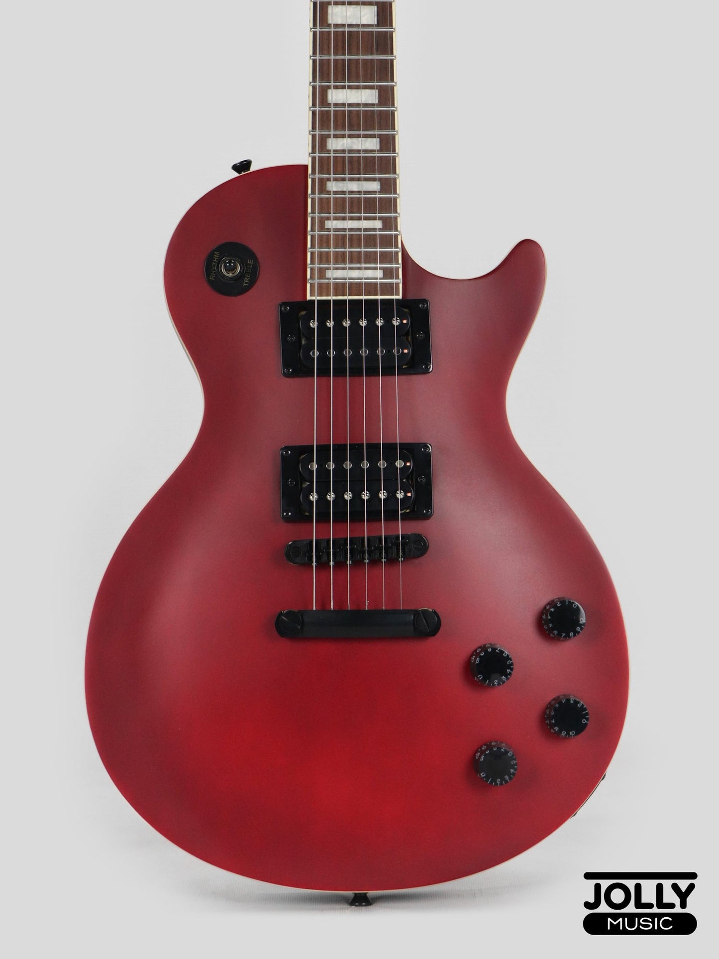 JCraft X LPX-24 Archtop Single Cut Stainless Steel Frets Electric Guitar - Blood Red