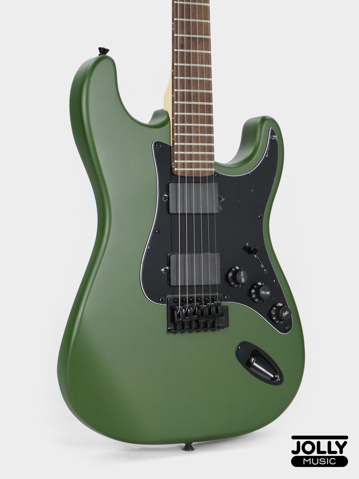 J-Craft X Series LSX-1 HH Modern S-Style Electric Guitar - Army Green