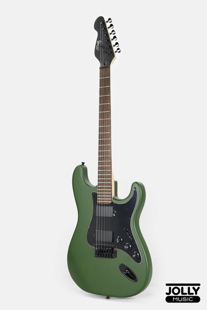 J-Craft X Series LSX-1 HH Modern S-Style Electric Guitar - Army Green