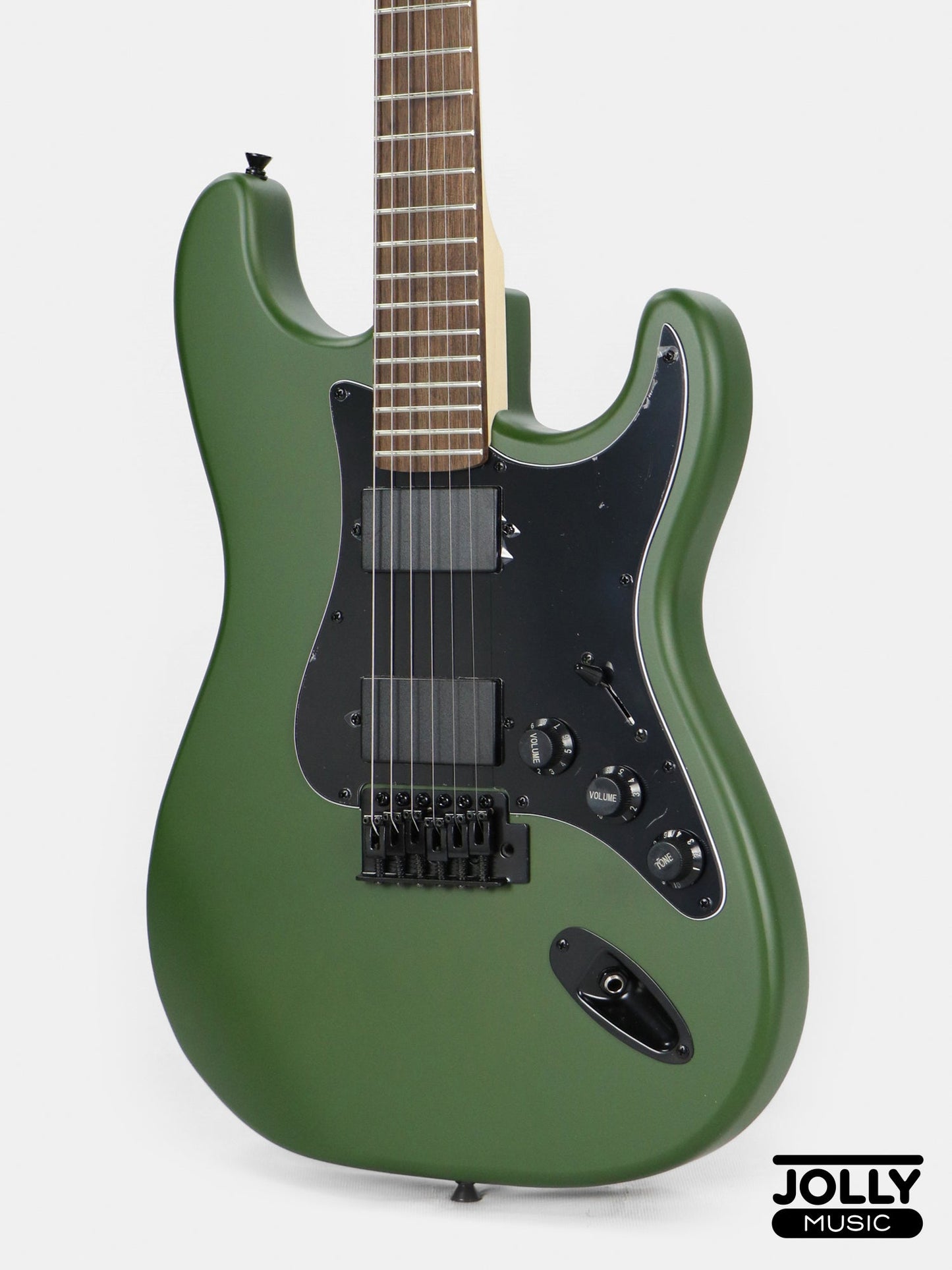 J-Craft X Series LSX-1 HH Modern S-Style Electric Guitar - Army Green