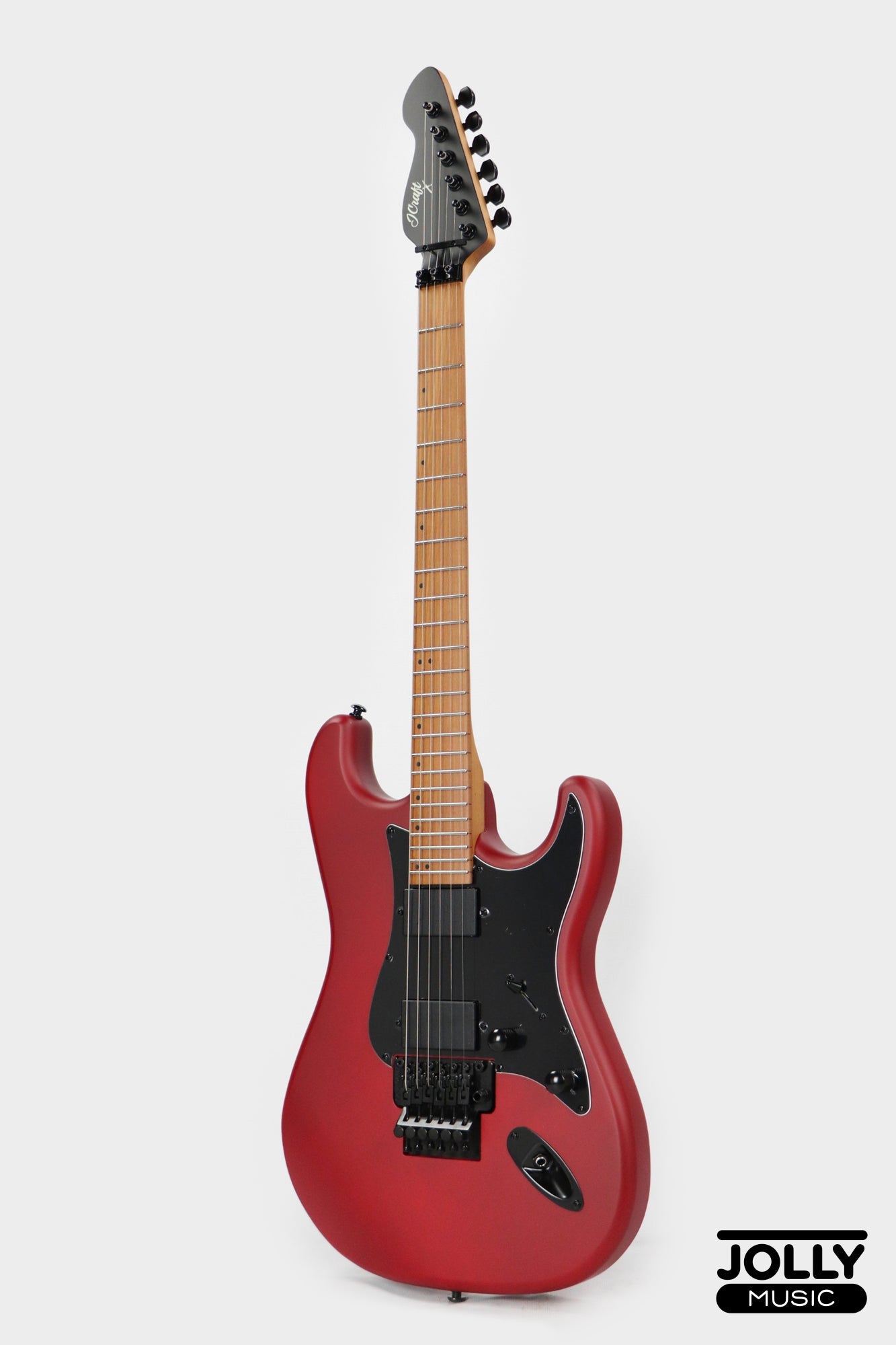 JCraft X Series LSX-3AF PRO Active 24 Fret Floyd Rose Electric Guitar - Lockdown Red