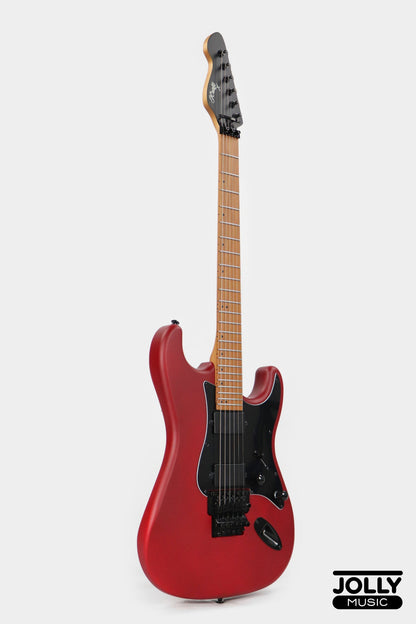 JCraft X Series LSX-3AF PRO Active 24 Fret Floyd Rose Electric Guitar - Lockdown Red