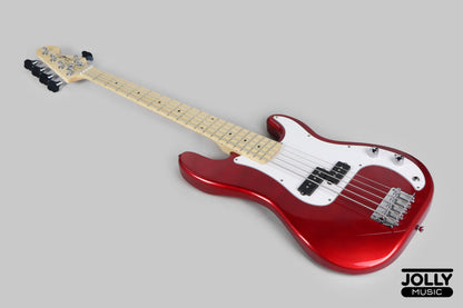 JCraft PB-1 5-String Electric Bass Guitar with Gigbag - Metallic Red