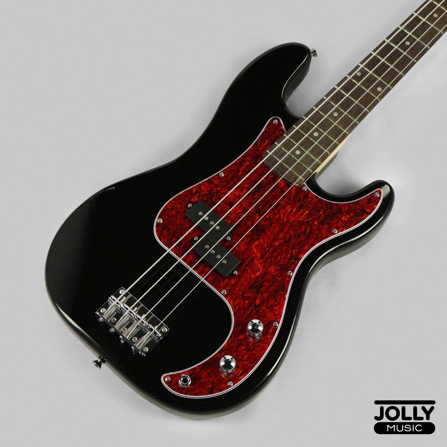 JCraft PB-2 4-String Bass Guitar - Black