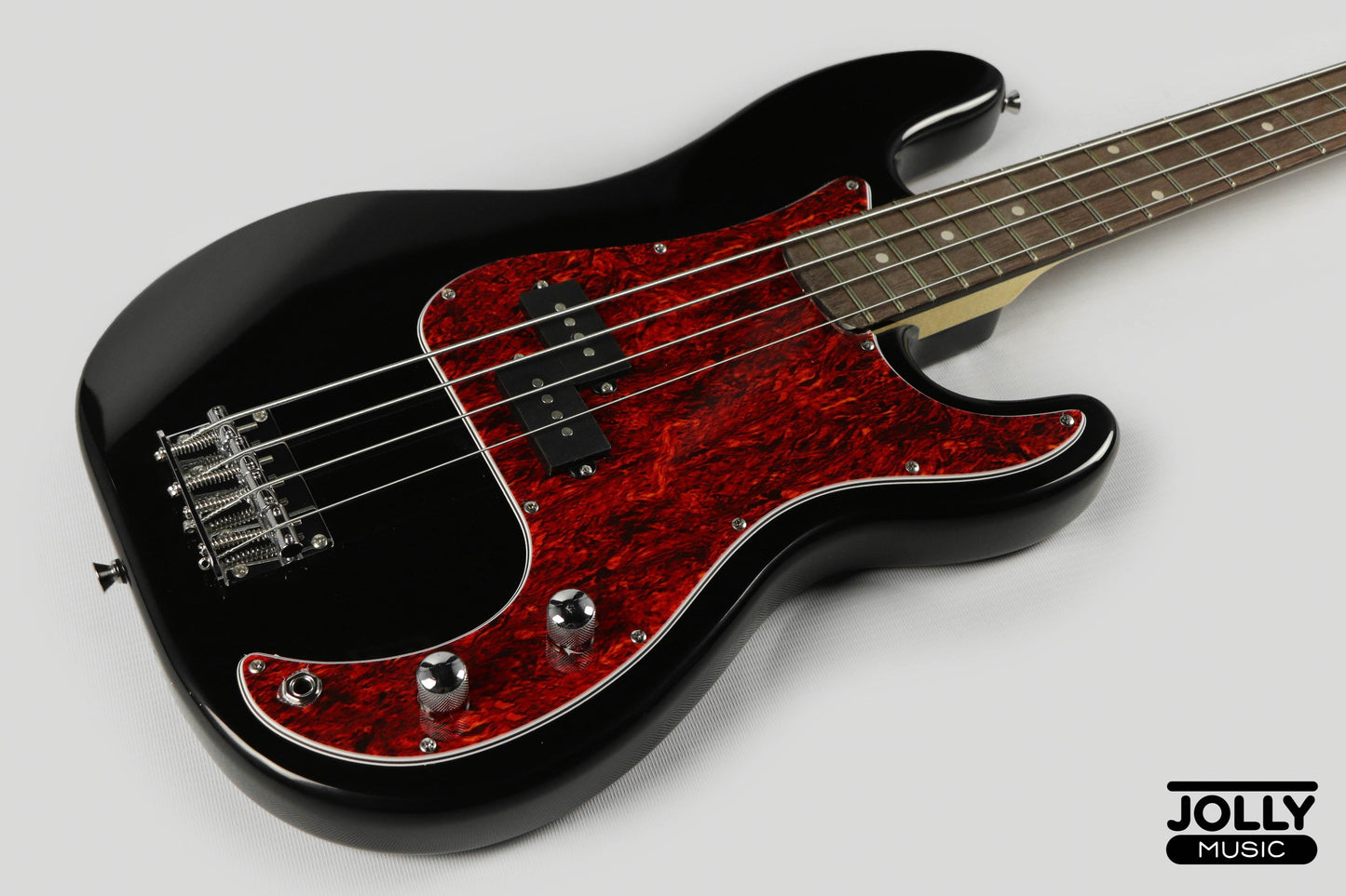 JCraft PB-2 4-String Bass Guitar - Black