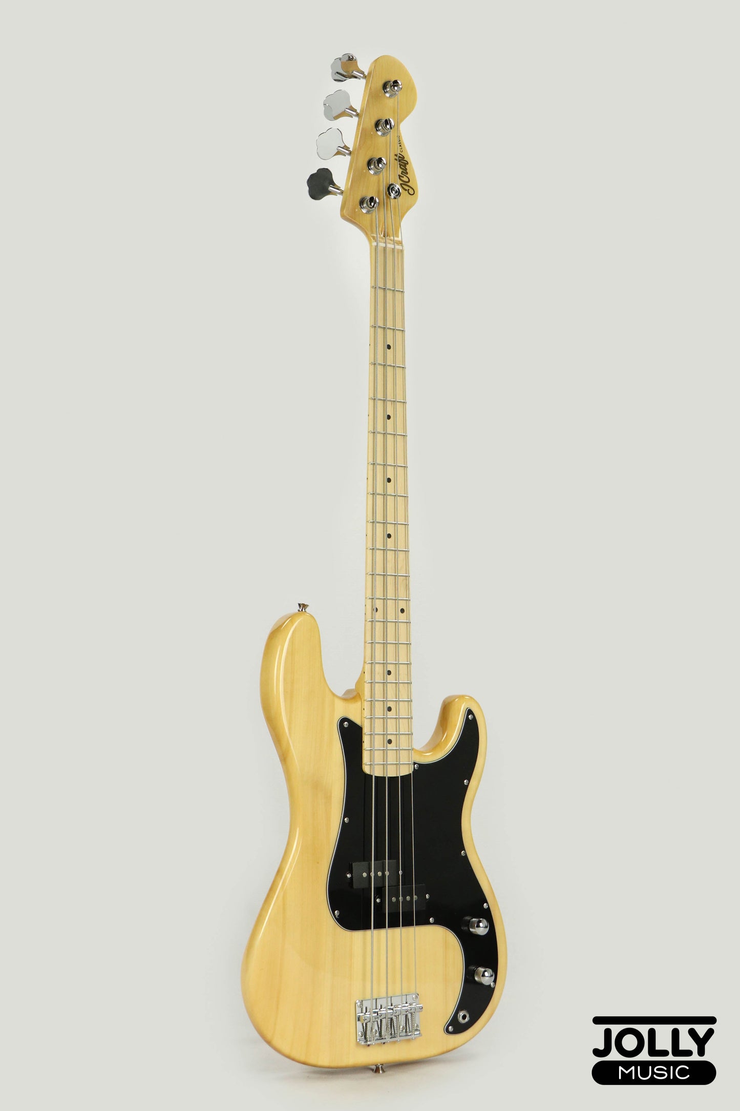 JCraft PB-2 4-String Bass Guitar - Natural