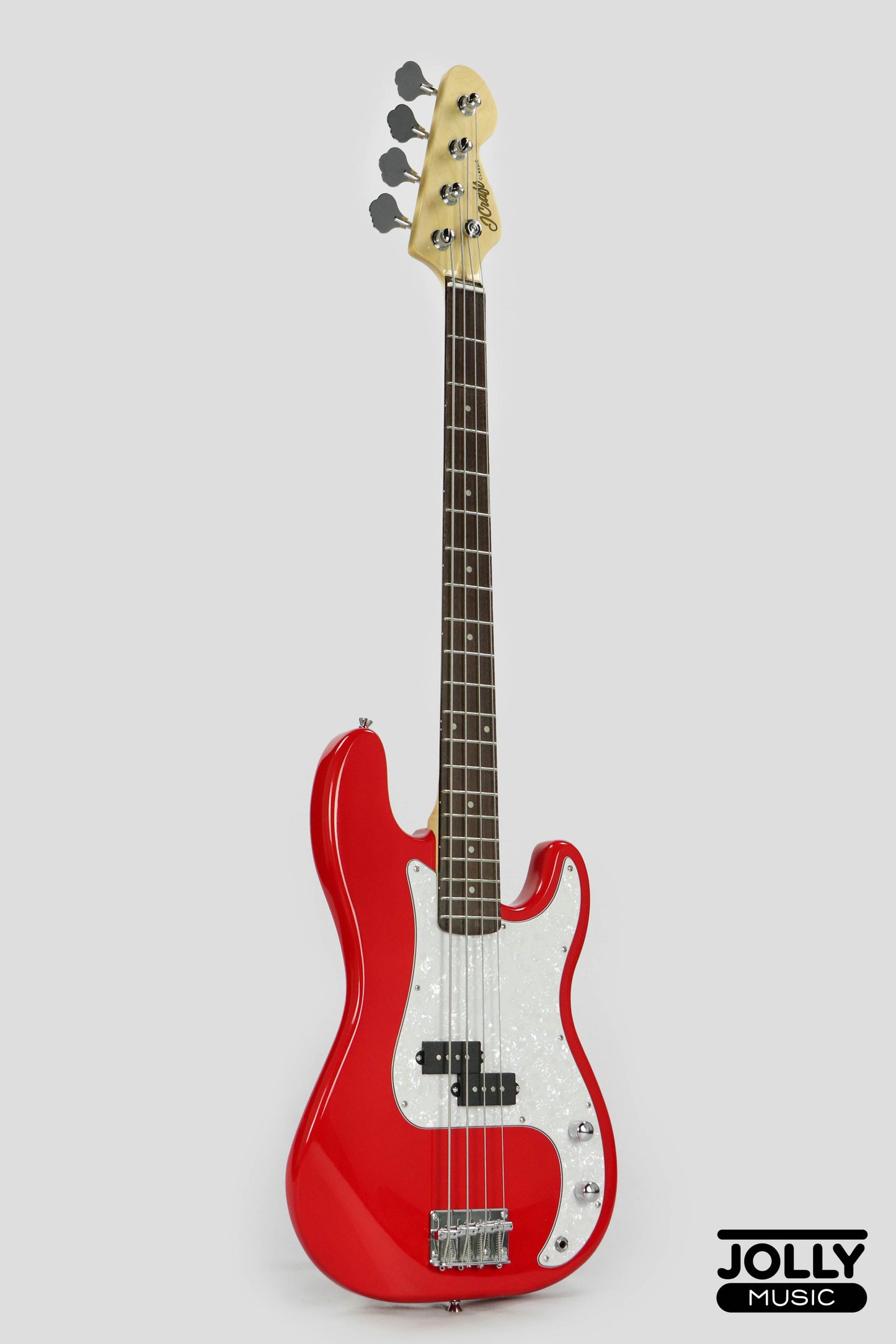 JCraft PB-2 4-String Bass Guitar - Red