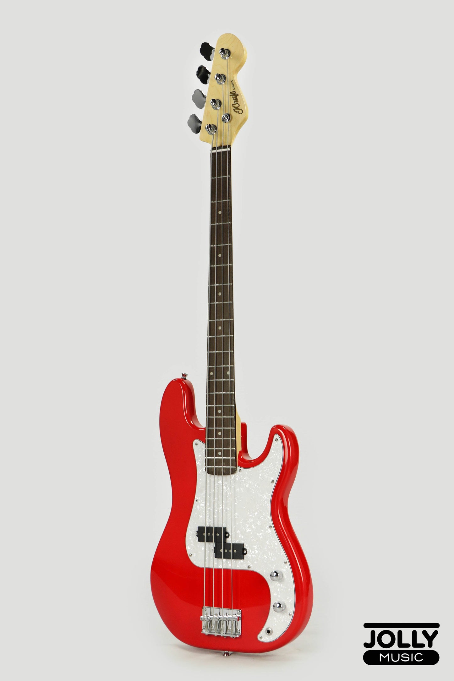 JCraft PB-2 4-String Bass Guitar - Red