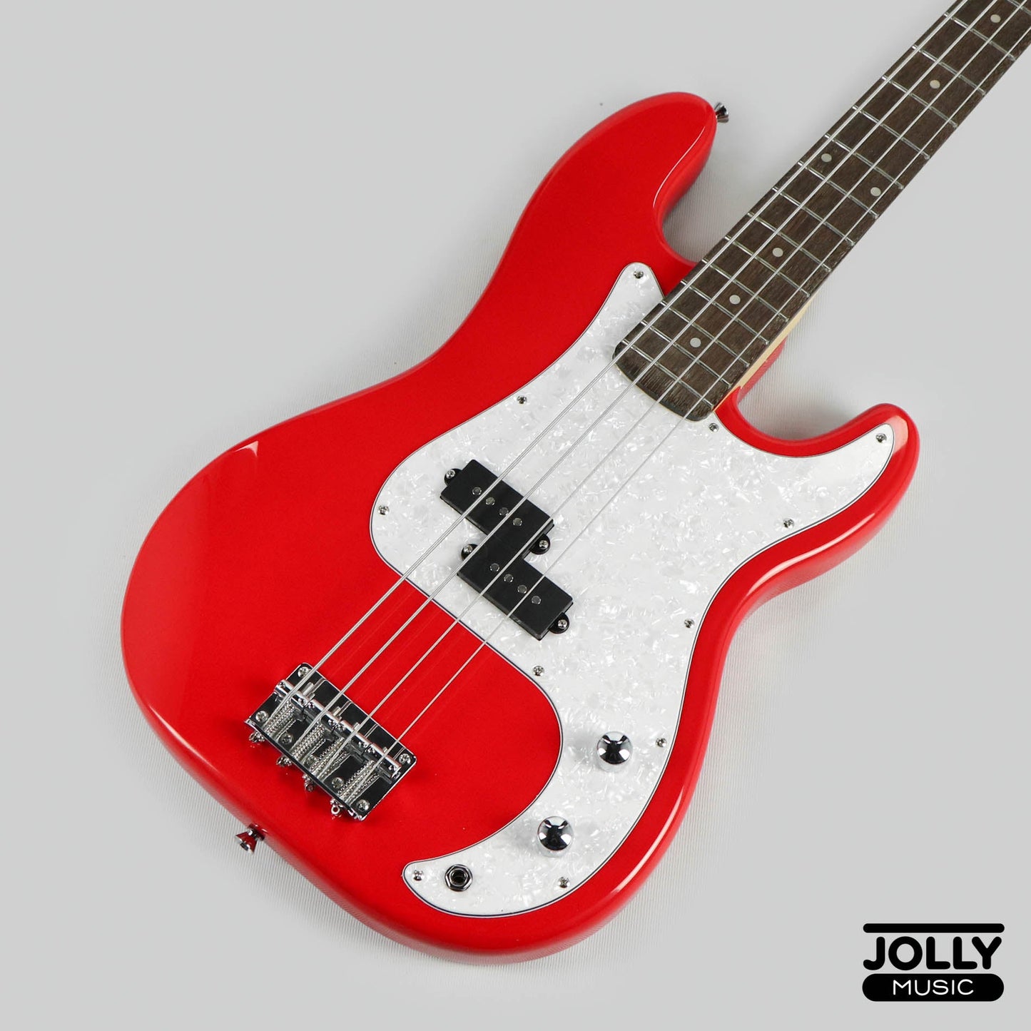 JCraft PB-2 4-String Bass Guitar - Red