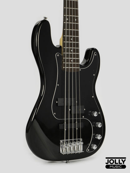 JCraft PJ-2 5-String P+J Style Bass Guitar - Black