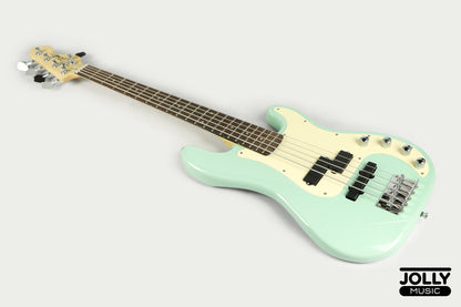 JCraft PJ-2 5-String P+J Style Bass Guitar - Mint Green