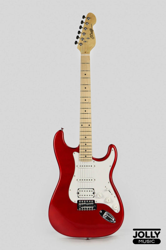 JCraft S-1H HSS Electric Guitar with Gigbag - Candy Apple Red