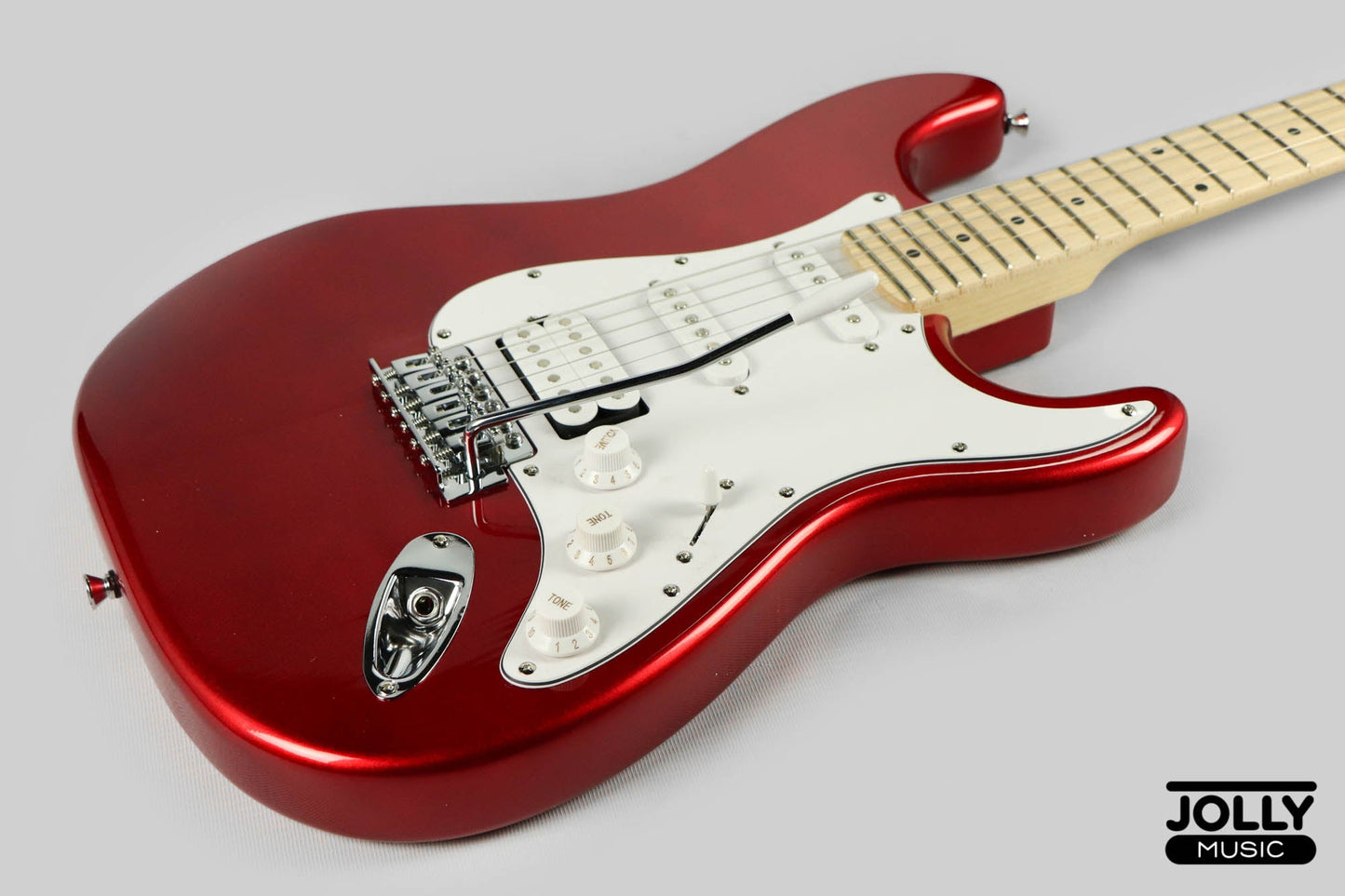 JCraft S-1H HSS Electric Guitar with Gigbag - Candy Apple Red