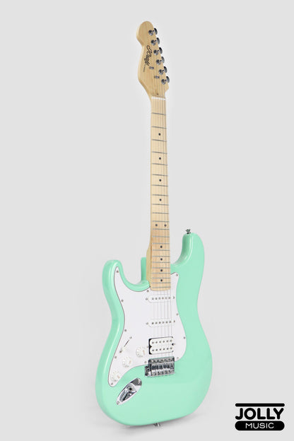 JCraft S-1 LEFT HAND S-Style Electric Guitar with Gigbag - Surf Green