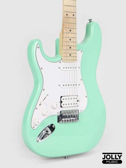 JCraft S-1 LEFT HAND S-Style Electric Guitar with Gigbag - Surf Green