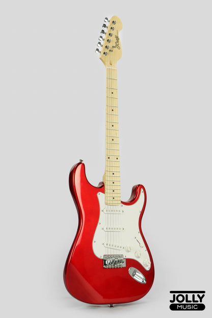 JCraft S-1 S-Style Electric Guitar with Gigbag - Metallic Red