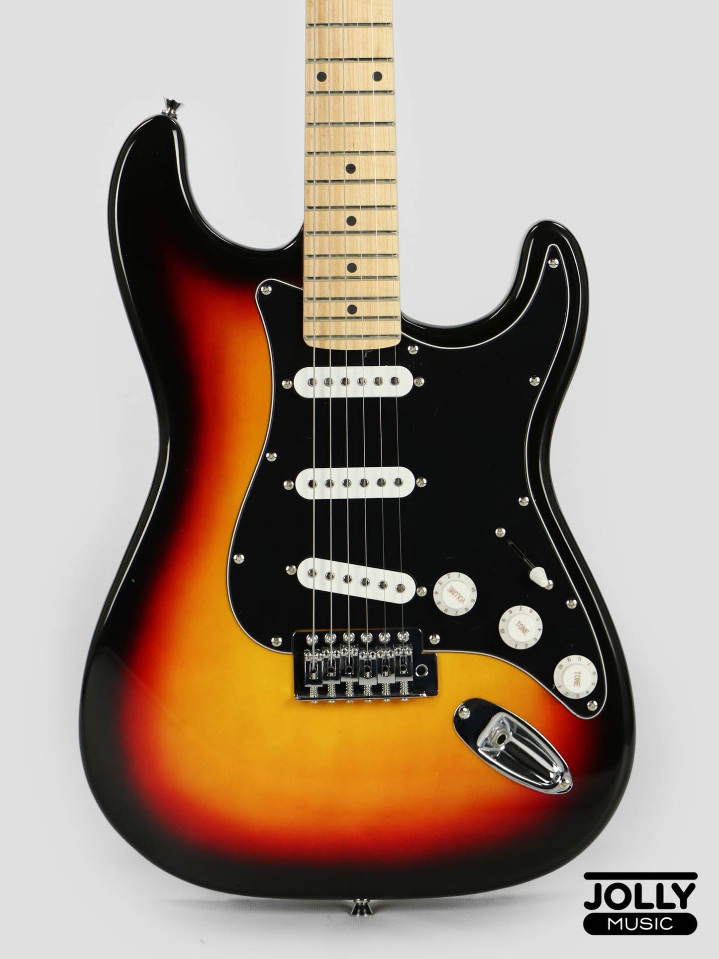 JCraft S-1 S-Style Electric Guitar with Gigbag - Sunburst