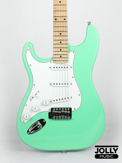 JCraft S-1 LEFT HAND Maple Neck S-Style Electric Guitar with Gigbag - Surf Green